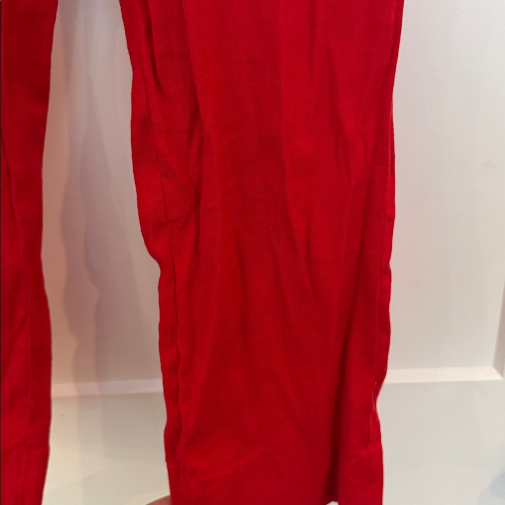 Women’s linen red pants - Picture 3 of 4